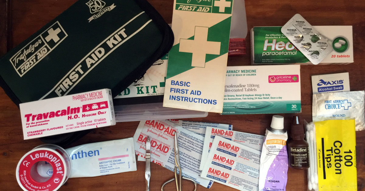 basic first aid kit medicines